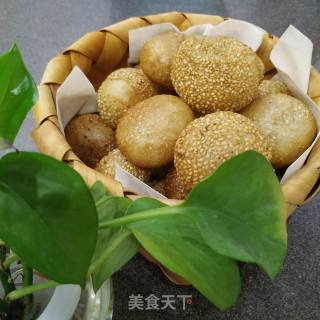 麻团的做法