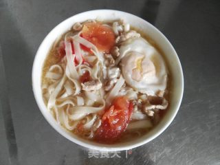 番茄鸡蛋肉丝面的做法
