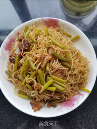 “蒸菜”蒜苔肉卤面的做法