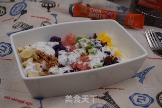 #沙拉#奇亚籽酸奶彩虹沙拉的做法