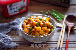 韩味肉末笋丁的做法