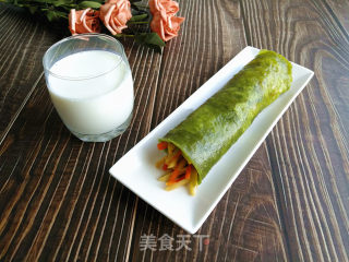菠菜三丝卷饼的做法