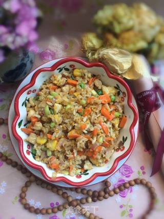鸡肉什锦炒饭的做法
