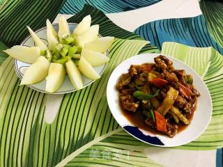 肉段烧茄子的做法