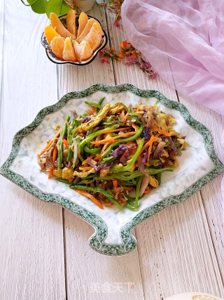 豆角丝炒胡萝卜肉丝的做法