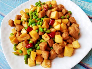 茭白毛豆的做法