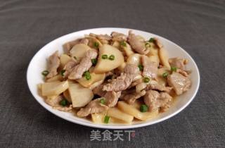 杏鲍菇炒肉的做法