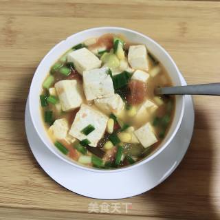 番茄豆腐汤的做法