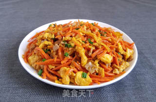 胡萝卜肉末炒鸡蛋的做法