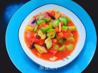 蕃茄炒丝瓜的做法