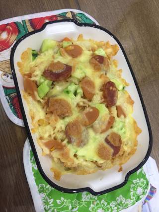 香肠芝士焗饭