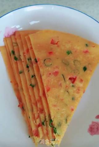 玉米面番茄鸡蛋饼的做法