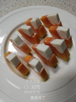 木瓜椰汁糕的做法