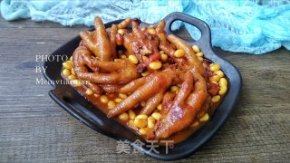 黄豆焖鸡爪的做法