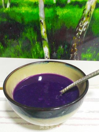 藕粉紫薯糊的做法
