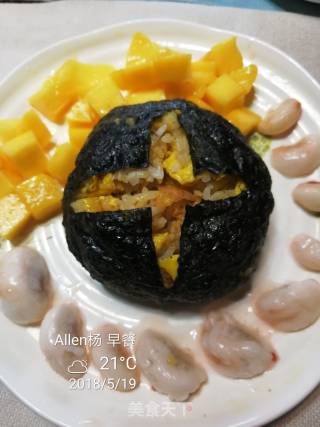 蘑菇海苔包饭的做法