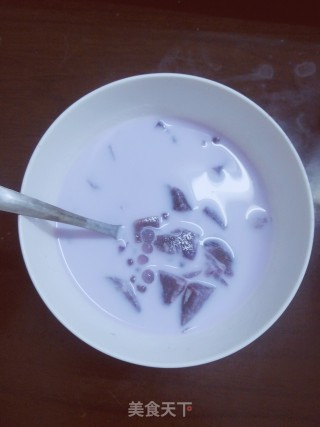 紫薯牛奶西米露的做法