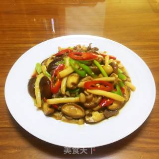 双菇炒肉片的做法