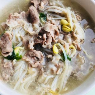 金针菇豆芽肥羊汤的做法