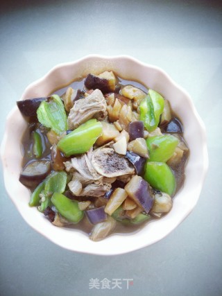 大骨汤炒茄子的做法