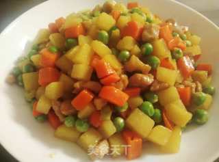 肉丁小炒的做法