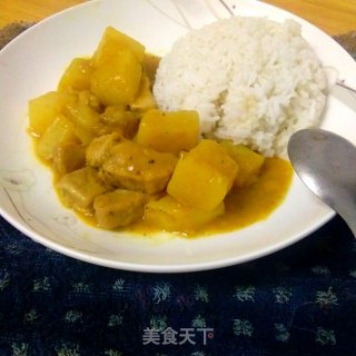 滑肉土豆咖喱饭的做法