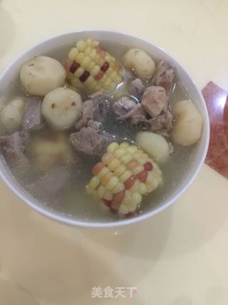 马蹄糯玉米排骨汤的做法