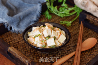 磷虾烧豆腐的做法
