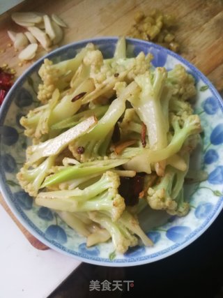 素炒花菜的做法