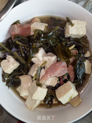 雪里红豆腐炖肉的做法