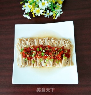 蒜蓉剁椒蒸金针菇的做法