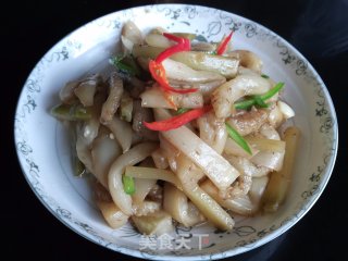茄条炒榨菜的做法
