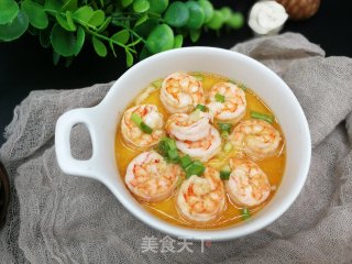 鲜虾蒸蛋的做法