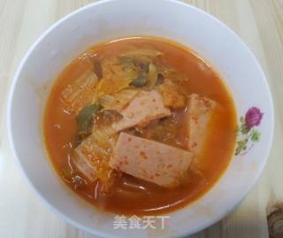 韩式火腿泡菜汤的做法