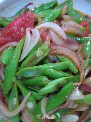 洋葱炒四季豆的做法