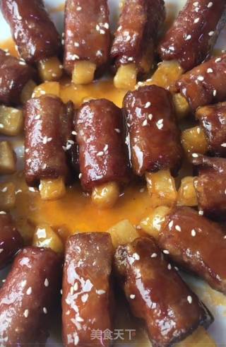 糖醋培根土豆卷的做法