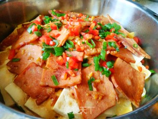培根蒸豆腐的做法