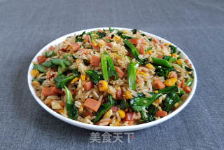 芥蓝火腿蛋炒饭