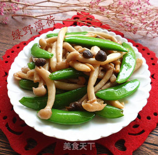 蚝油蘑菇烧甜豆的做法