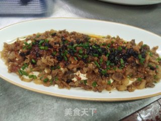 香干蒸油渣的做法