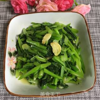 蒜香炝炒油菜的做法