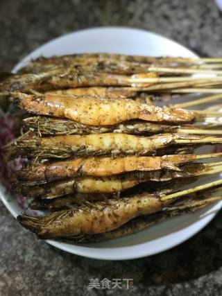 烤串串虾的做法