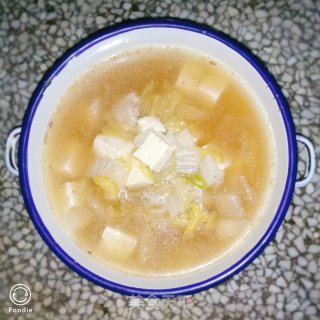 鸡汤娃娃菜炖豆腐的做法