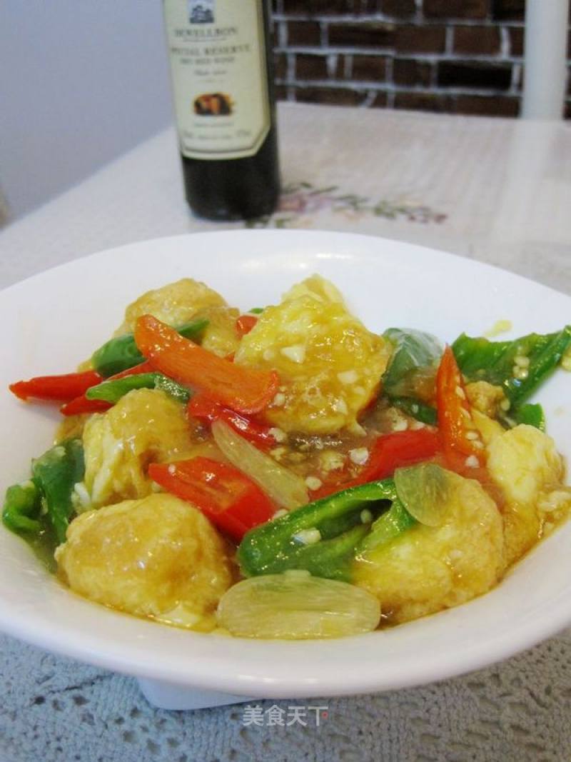 双椒烩豆腐的做法