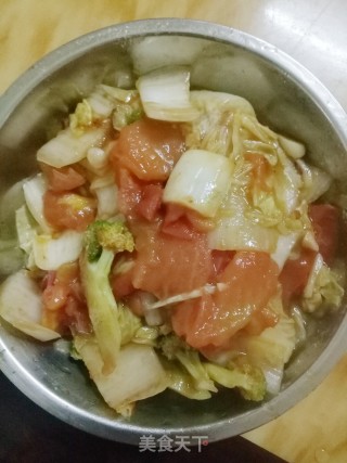 番茄炒白菜的做法