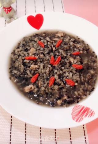 黑芝麻核桃粥的做法