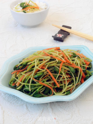 清炒黑豆苗的做法