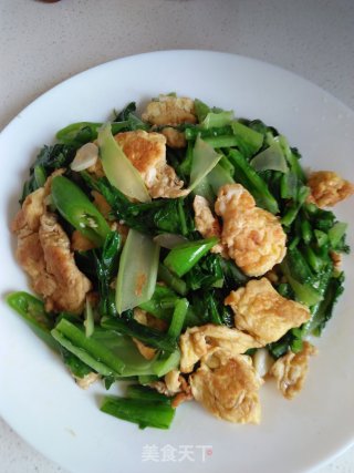 蛋炒油麦菜的做法