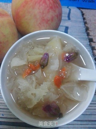 蜜桃玫瑰银耳羹的做法