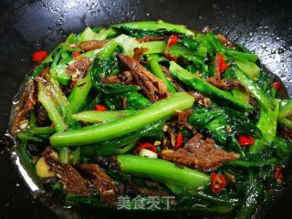 豆豉鲮鱼油麦菜的做法
